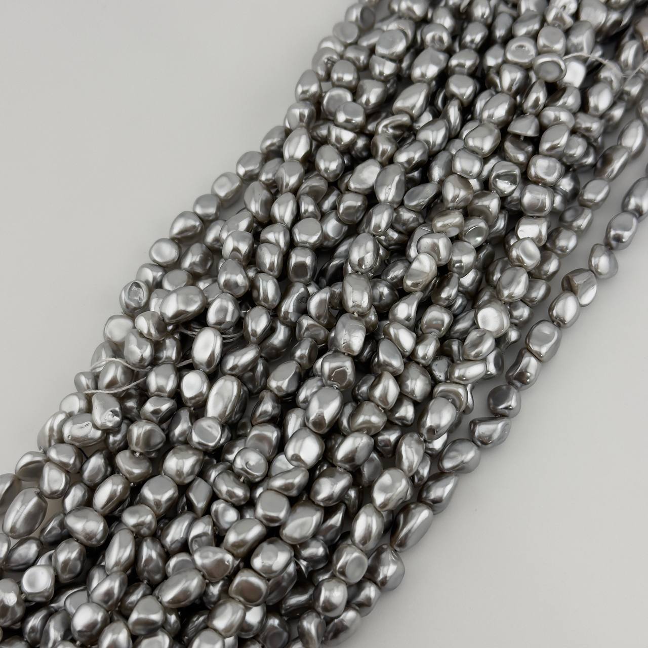 Майорка свободная форма цвет серый размер 6мм