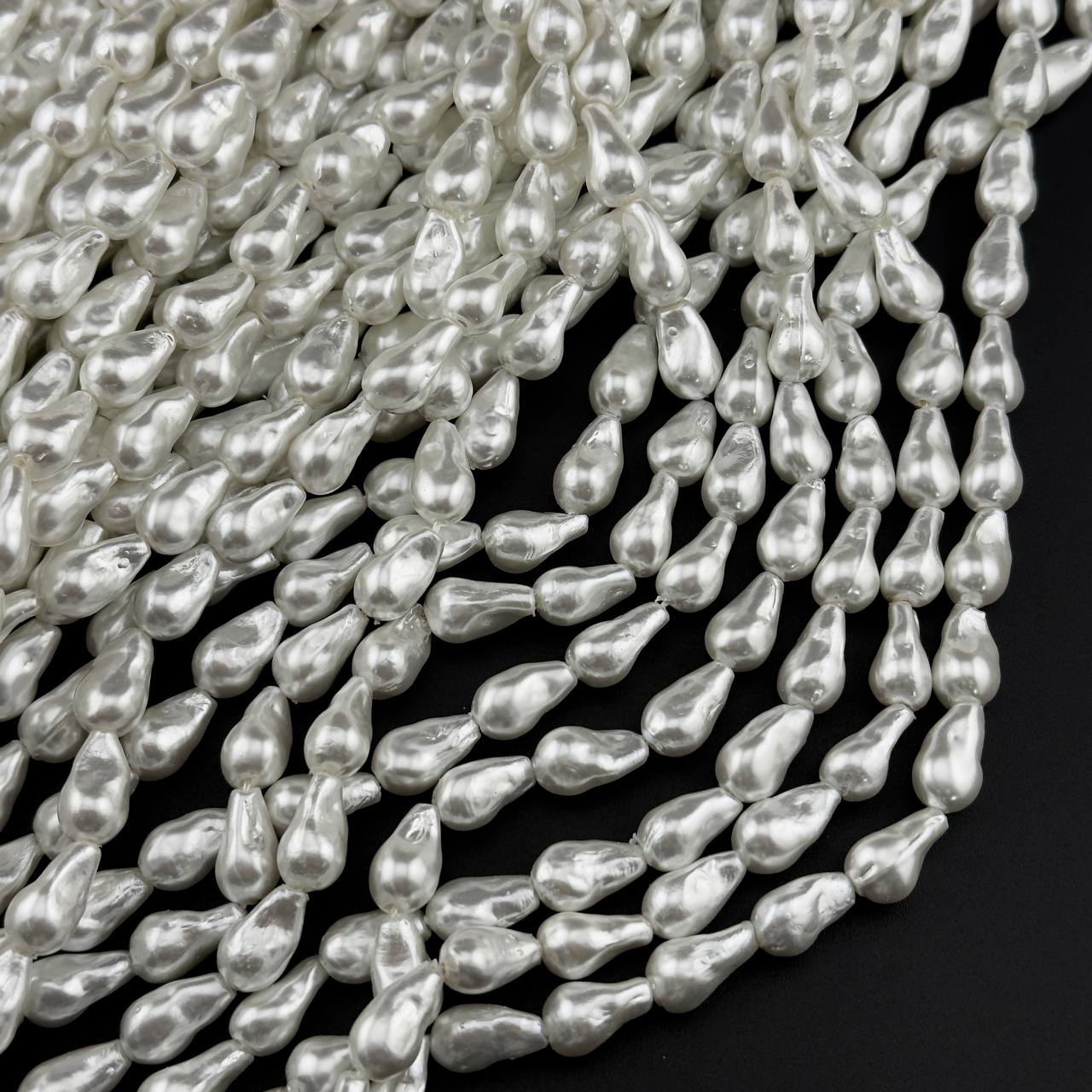 Майорка касуми цвет белый размер 8*14мм