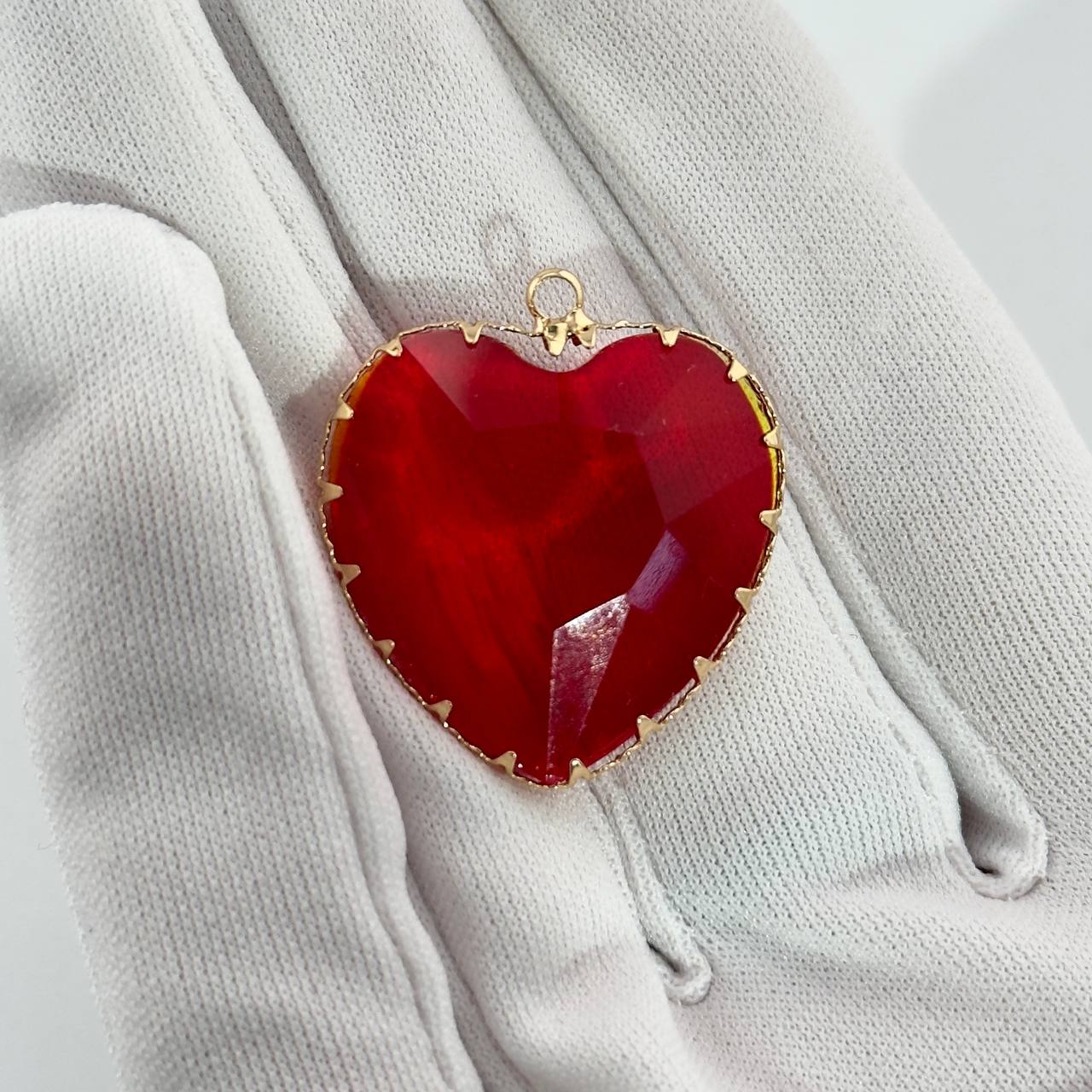 Подвеска из ювелирного стекла размер 30мм