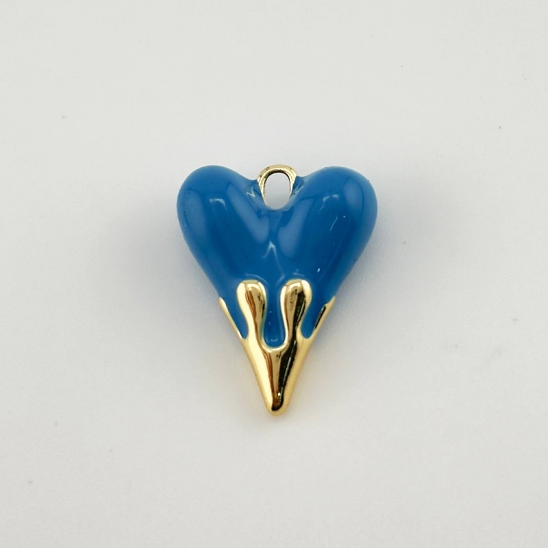 Подвеска сердце из эмали размер 19,6*24,6мм