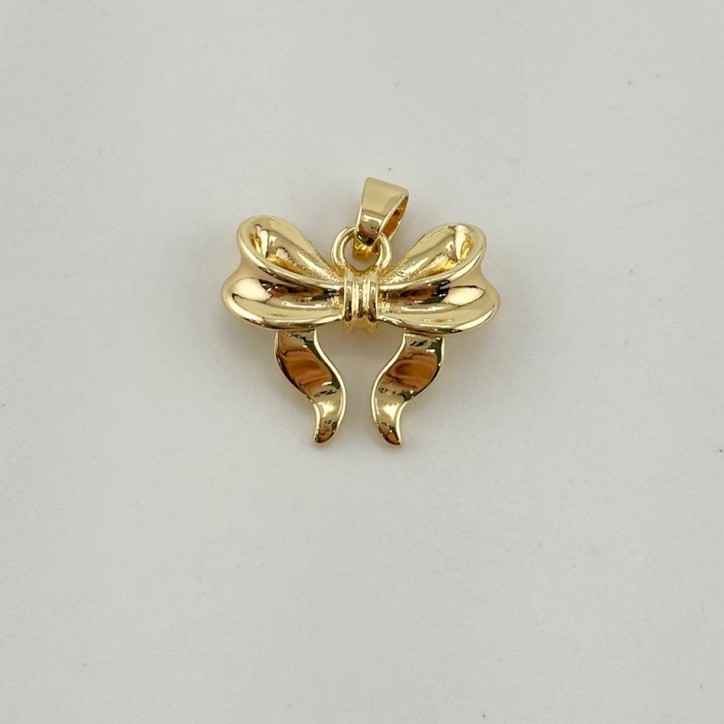 Подвеска Бантик размер 20мм цвет золото
