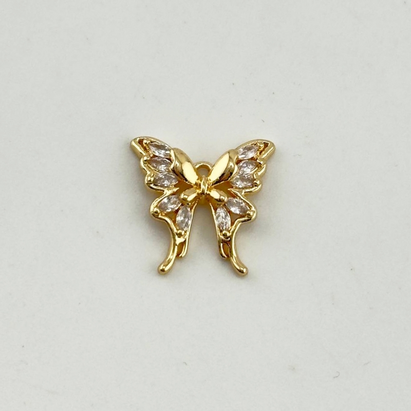 Подвеска Бабочка размер 17*15,5мм цвет золото